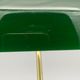 Banker's lamp in brass lampshade in green glass desk