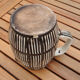 Former ceramic broc a brown and ecru stripes