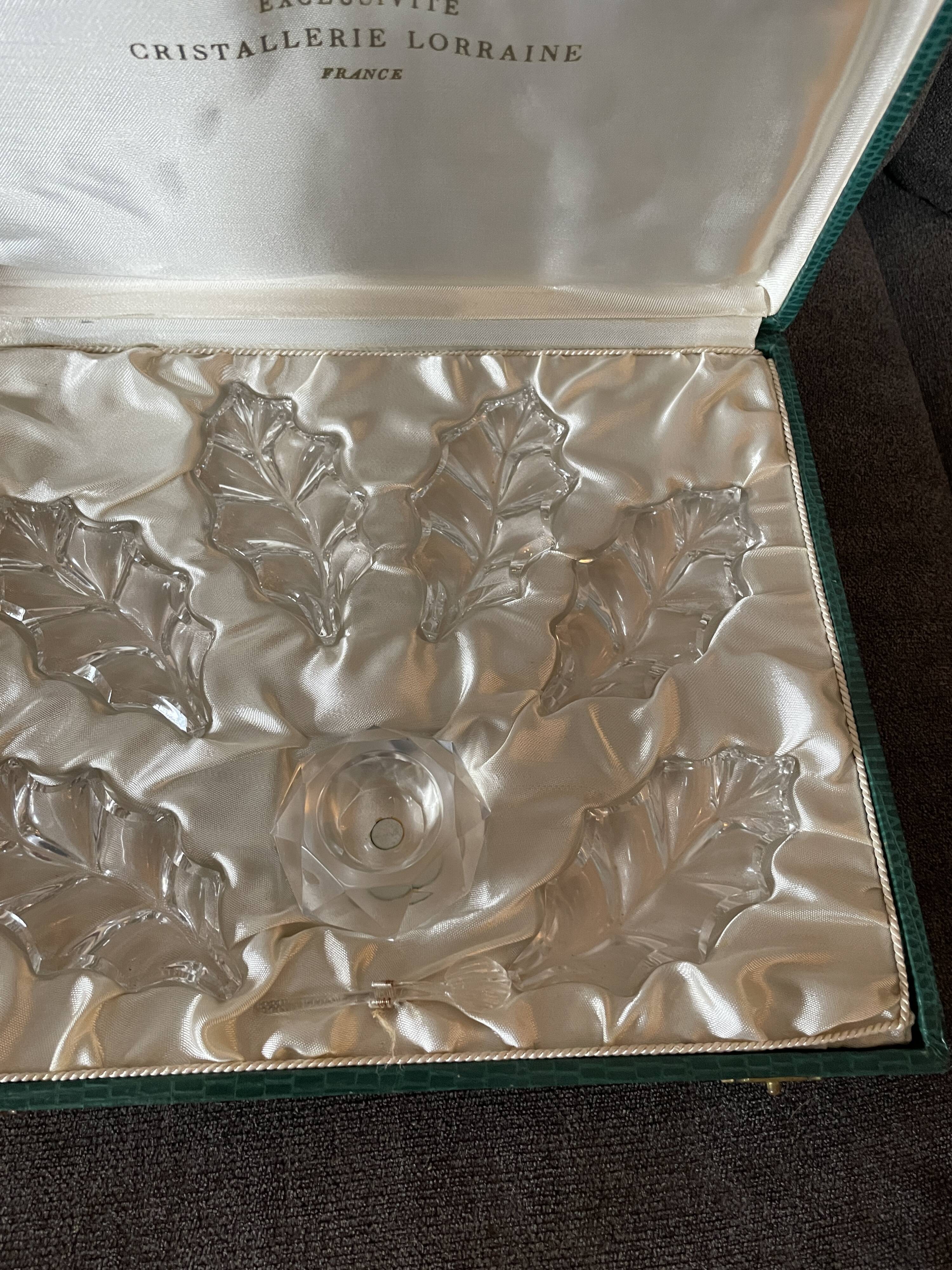 BOX FOR KNIFE HOLDER SALT CELLAR SMALL SPOON IN LORRAINE CRYSTAL DECOR