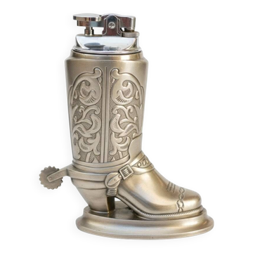 Decorative table lighter in the shape of a cowboy boot.