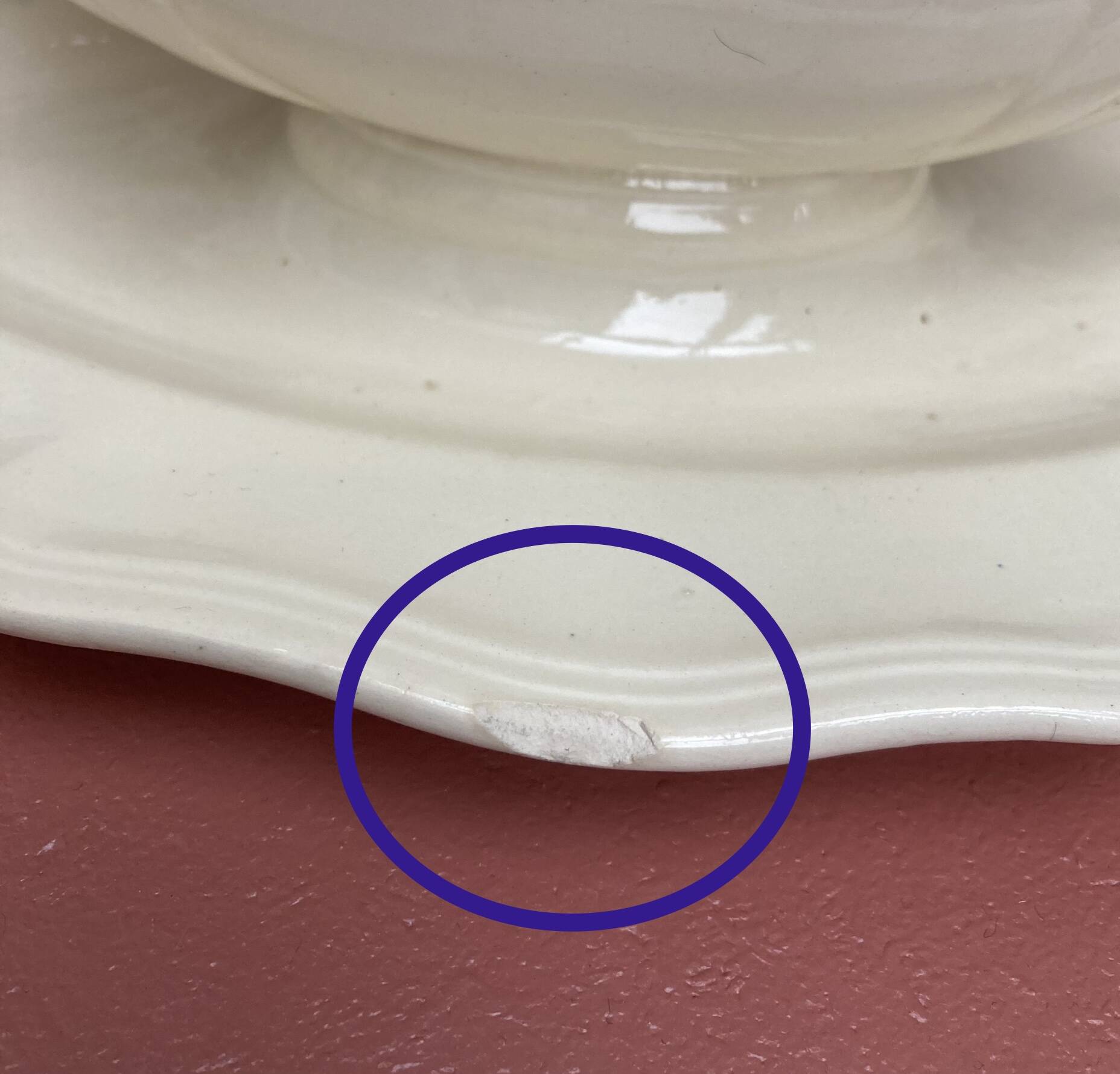 Digoin Sarreguemines ivory gravy boat with gadroons