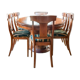 Table en bois Christian Robert + 6 chaises + rallonge