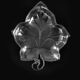 Leaf-shaped pocket tray in minimalist silver plating.