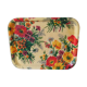Old service tray 1950s/60s floral decoration in fiberglass