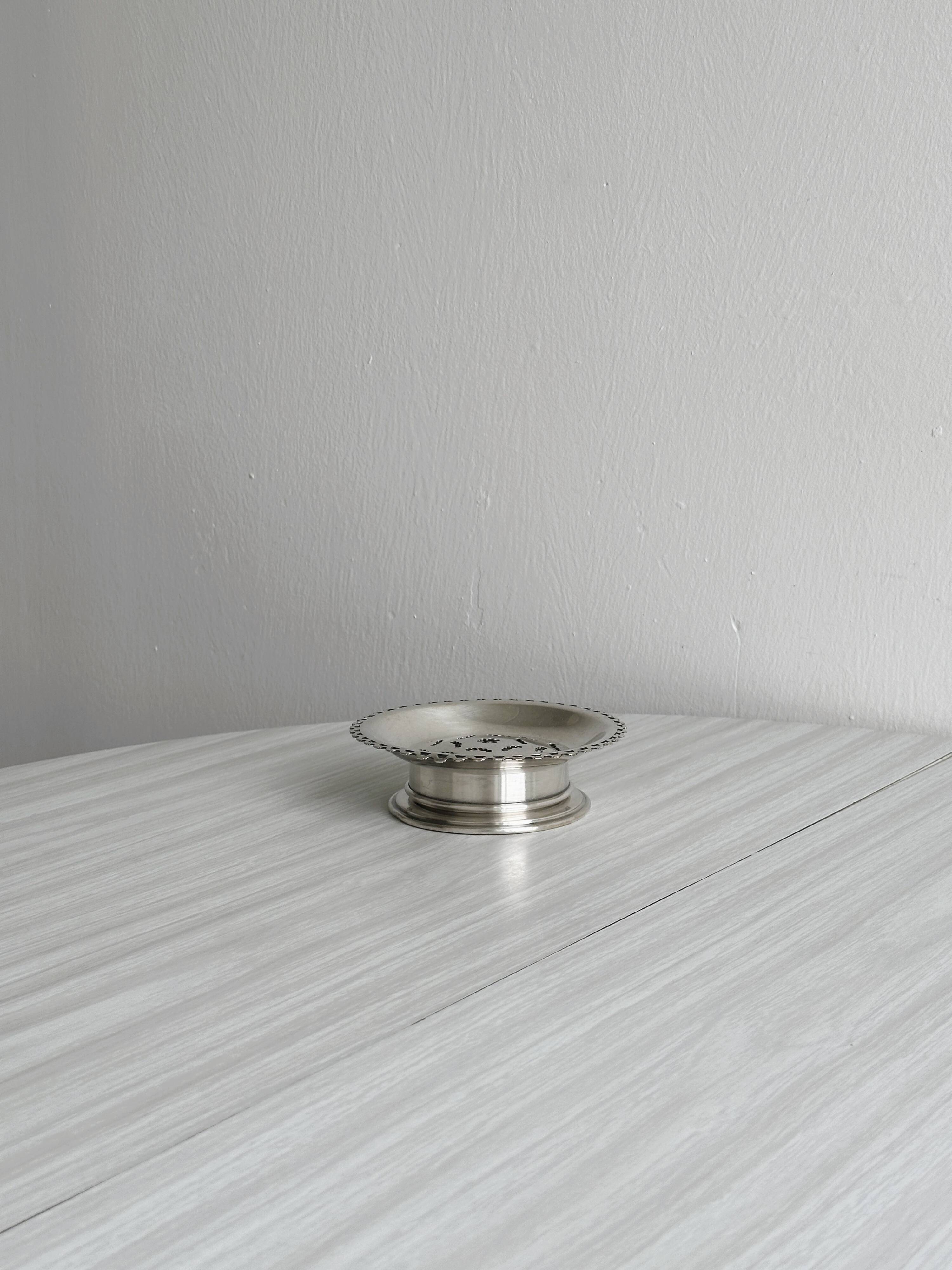 Coquillor silver-plated butter dish