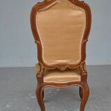 Set of 6 chairs style Louis XV Walnut end XIX