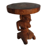 Vintage Luba carved wooden stool