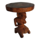 Tabouret en bois sculpté Luba vintage