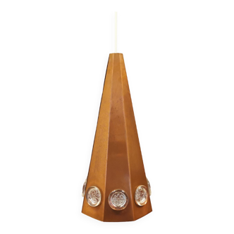 Brutalist Scandinavian hanging lamp by Hans Bergström and Erik Hoglund for Ateljé Lyktan, Sweden