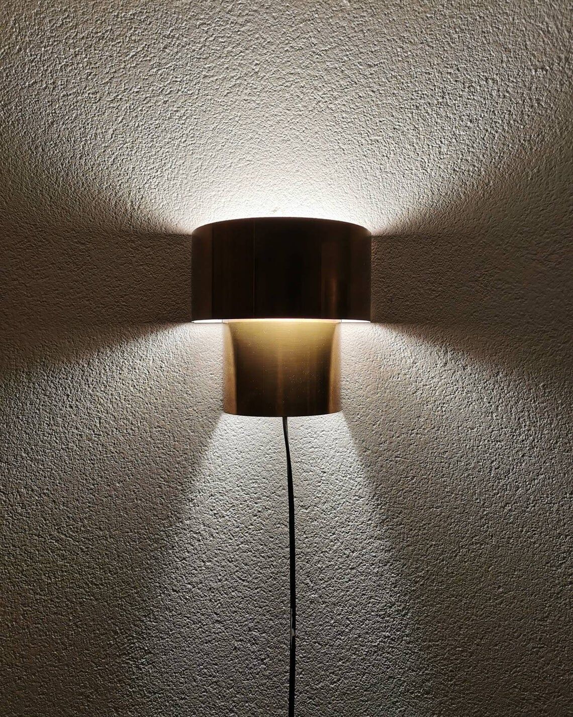 80s metal wall lamp