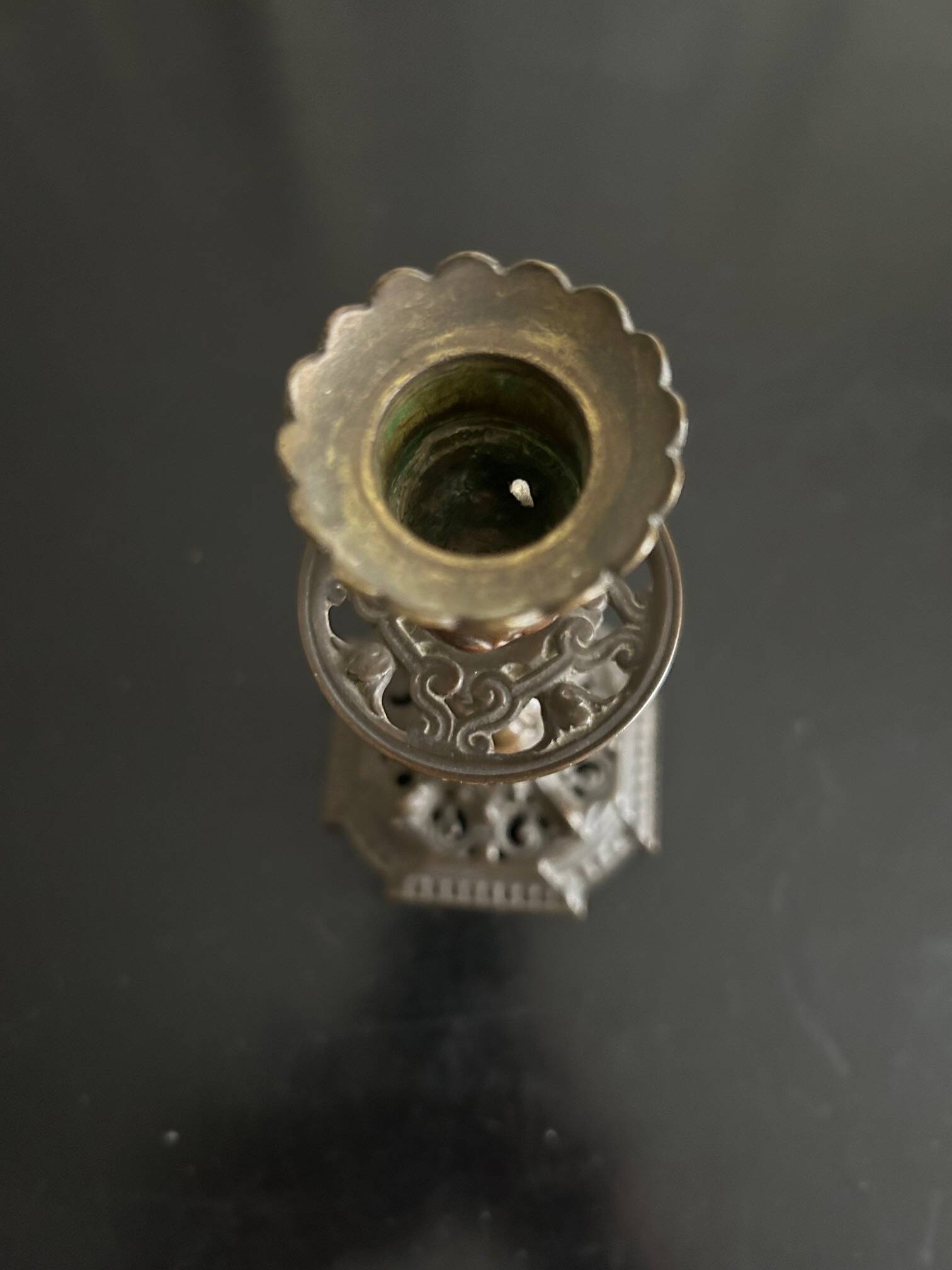 19th century bronze candle holder