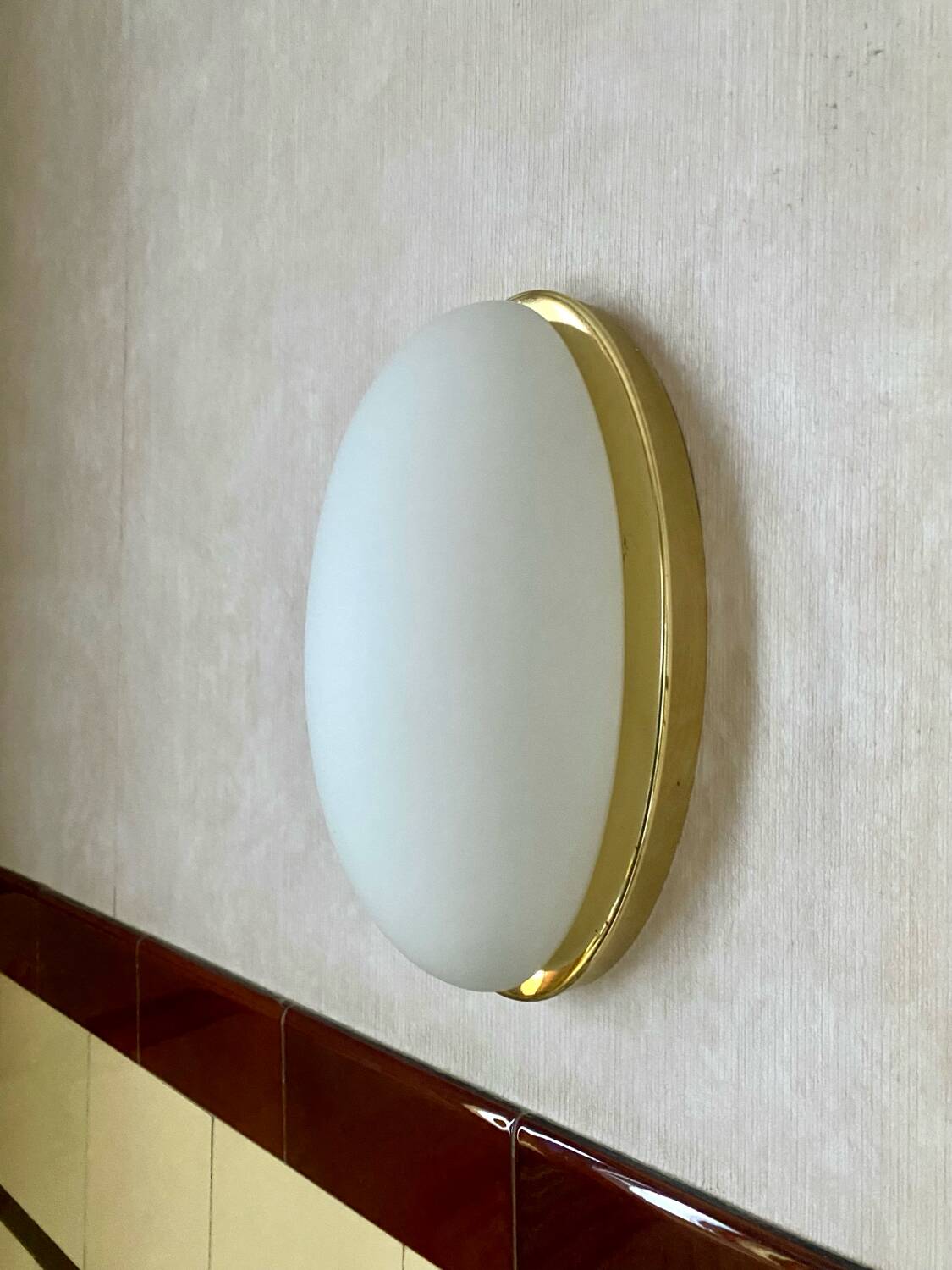 Pair of vintage Glashütte Limburg wall lights 1970