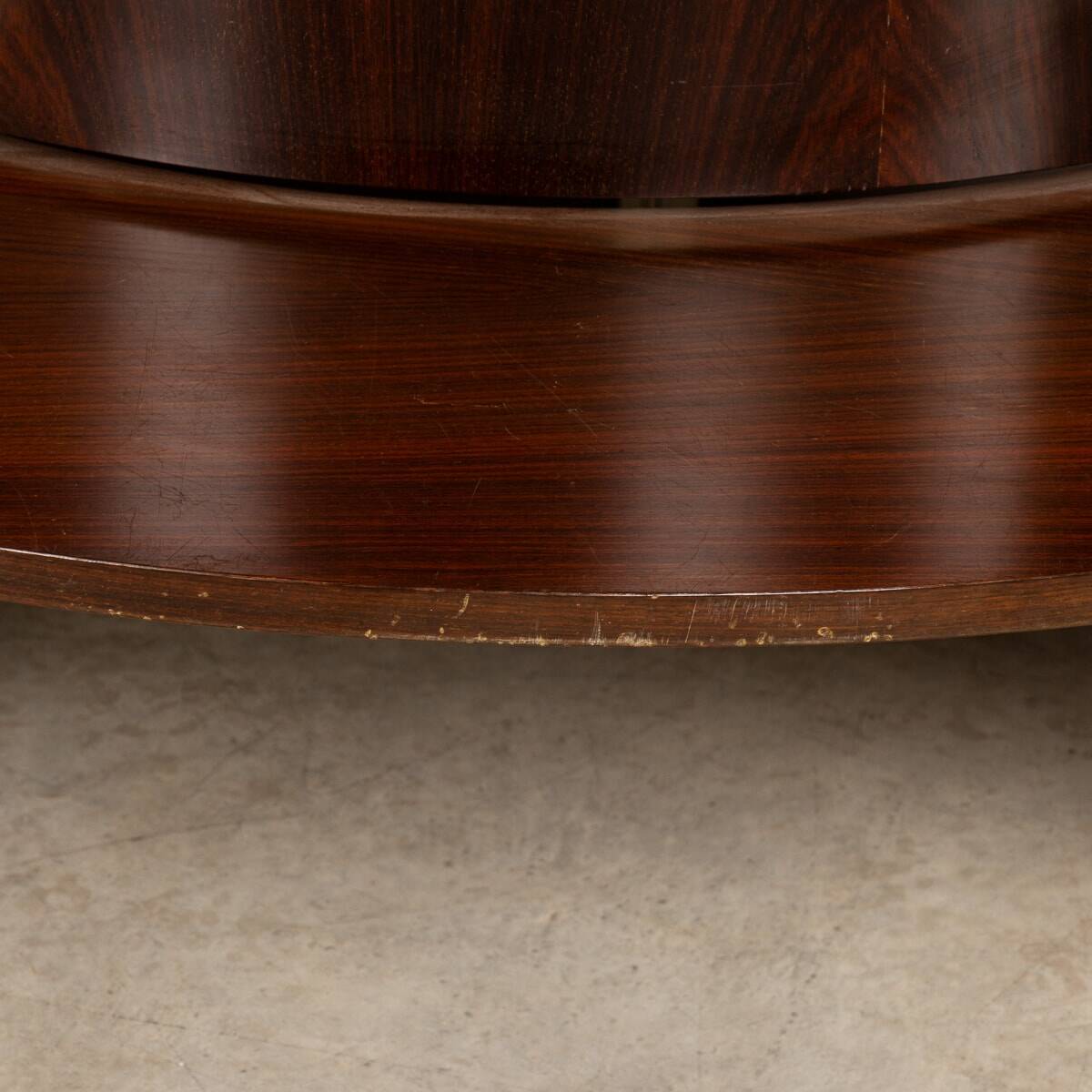 20thC ITALIAN STANDING DRY BAR IN HARDWOOD & CREAM LAMINATE c.1970