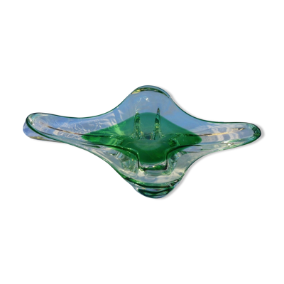 Coupe a fruits en cristal Flavio poli Sommerso glass