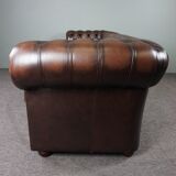 Chesterfield sofa in cowhide, 4 seats