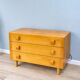 Brutalist pine chest of drawers, circa 1970