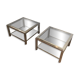 Pair of large chrome side tables