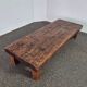Table basse brutaliste en chêne, France années 1950