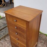 Commode meuble à tiroirs pied compas vintage- 1950s