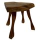 Vintage wooden side table  natural design small table