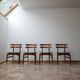 Chaises à manger du milieu du siècle en teck par Poul Hundevad