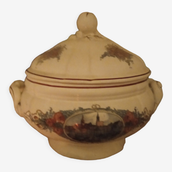 Tureen in porcelain Sarreguemines