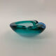 Mid century design set of 4 blue murano glass bowls , 1970's