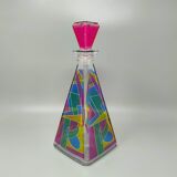 1970s Stunning Decanter or Decorative Bottle by Luigi Bormioli. Made in Ita