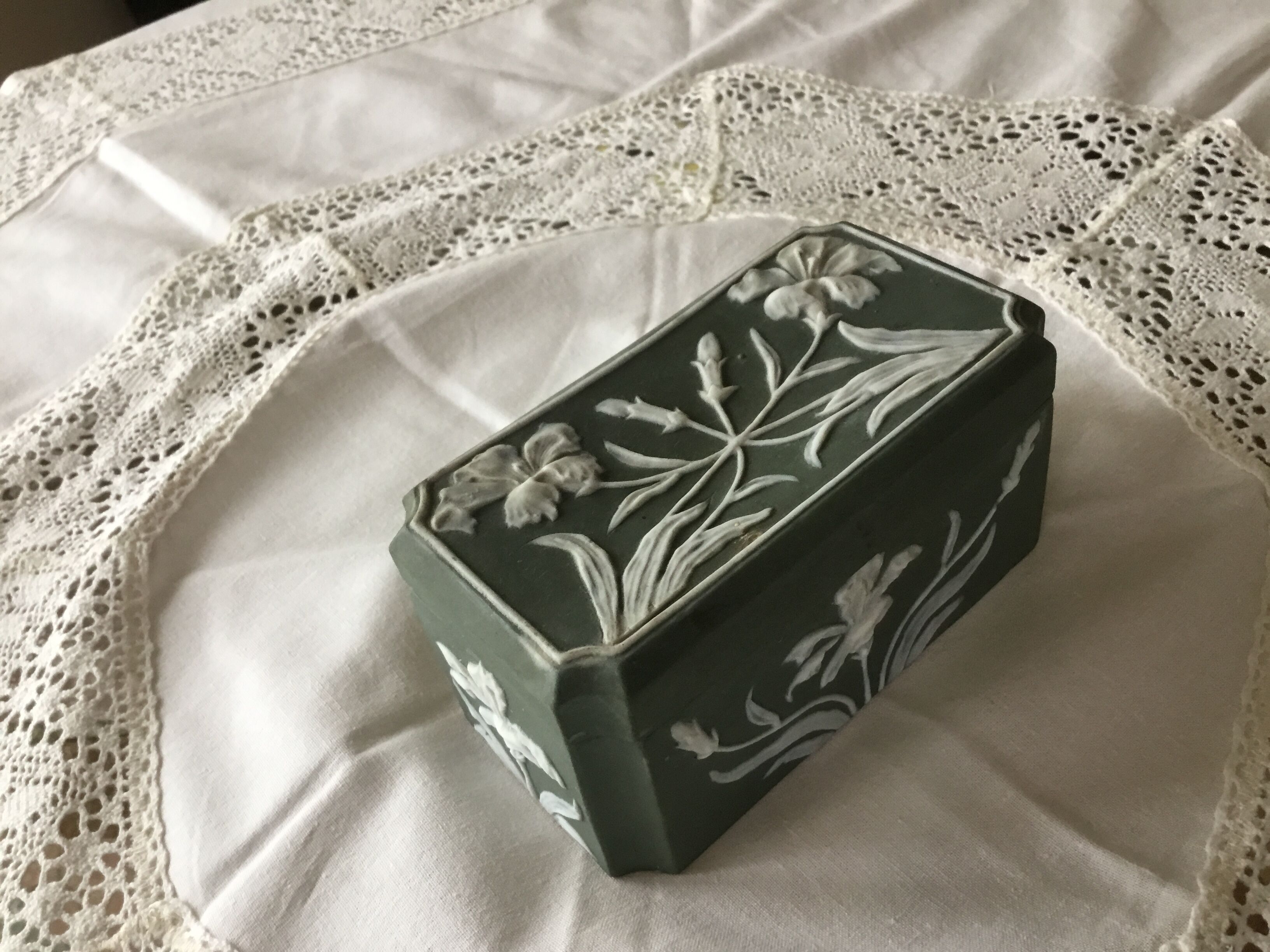 Wedgwood-style ceramic box