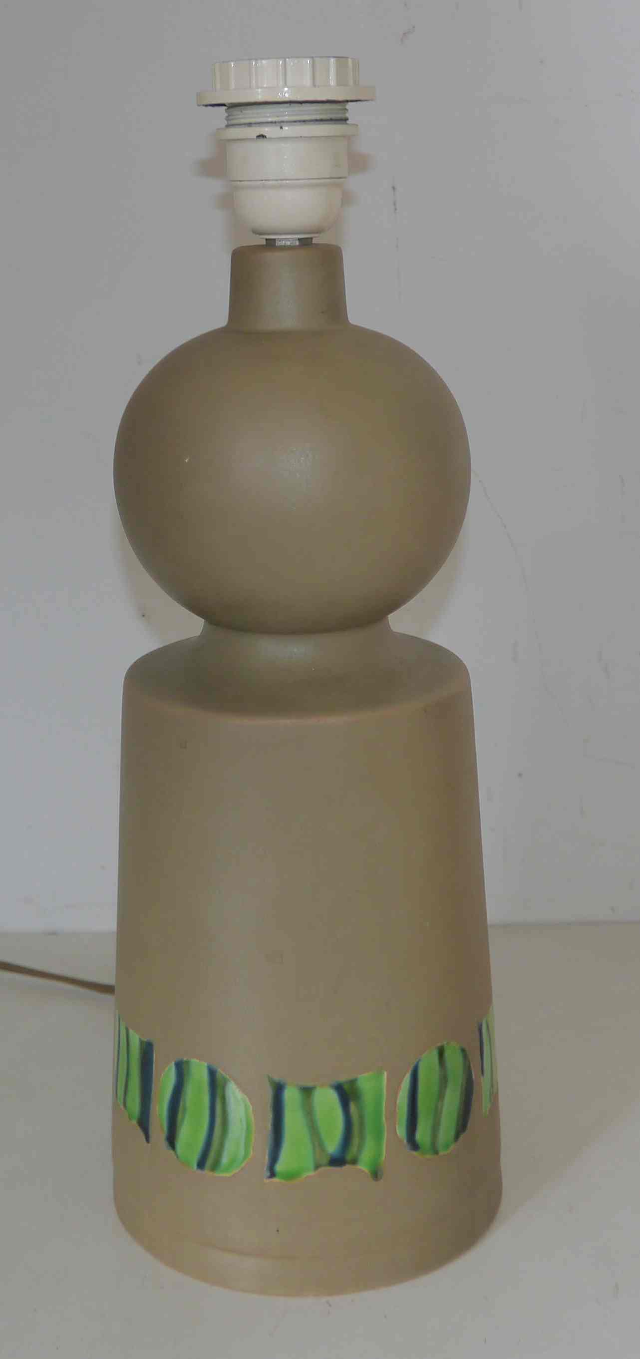 Lampe des années 7's en céramique