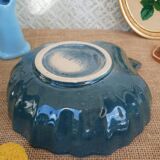 Oven dish in the shape of a blue scallop shell - Vintage