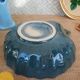 Oven dish in the shape of a blue scallop shell - Vintage
