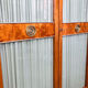 Art Deco cabinet with glass doors, various woods, 1930s