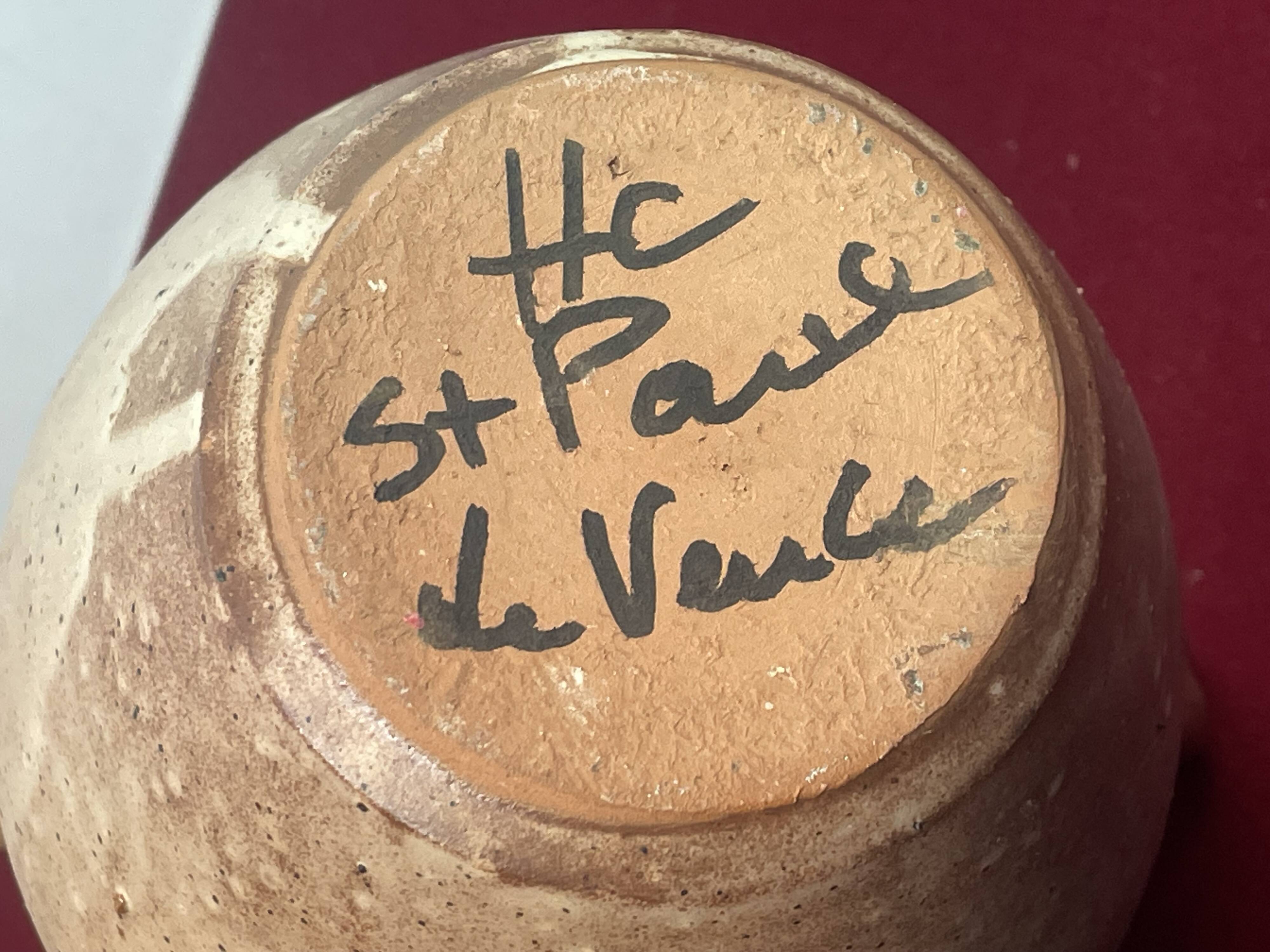 Contemporary ceramic gargoulette Vallauris signed HC Saint Paul de Vence