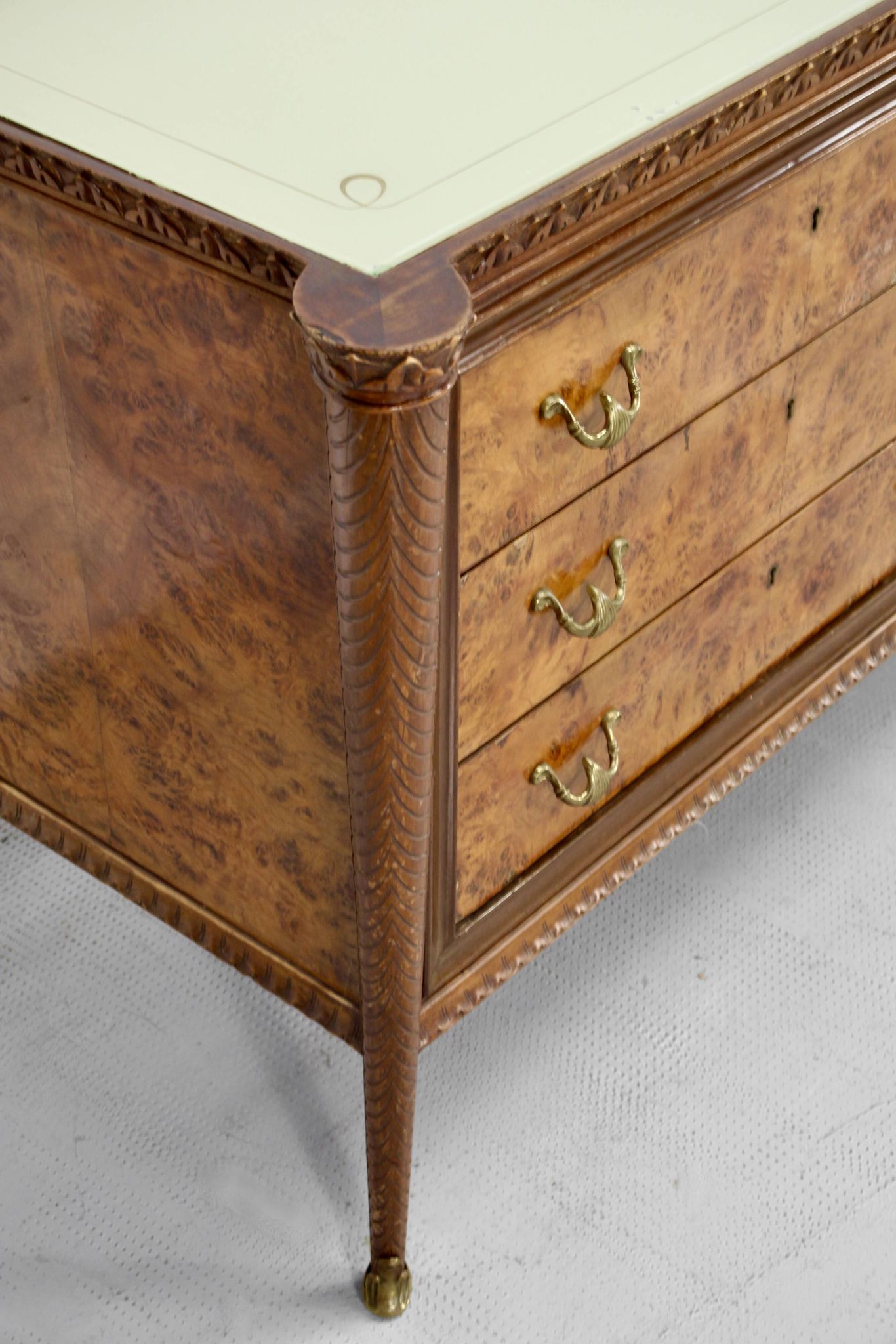 Buffet, cabinet Art Déco vintage italien en noyer foncé