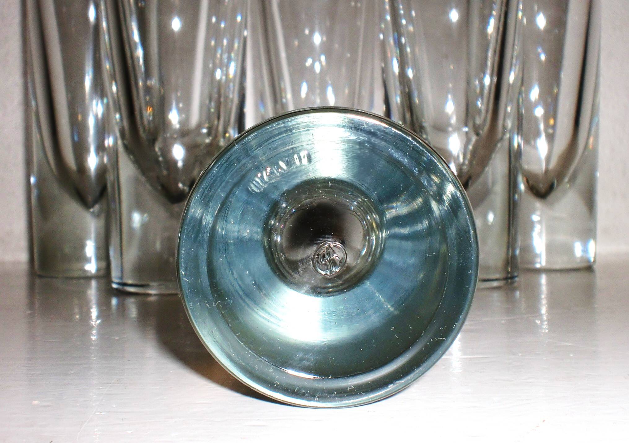 6x Long drink glass Bullet - Carlo Moretti 1980'S - Borgonovo