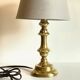 Lampe chic ancien bougeoir laiton massif