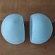 Set of 2 opaline egg-shaped half-globes