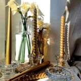 Glass candle holders