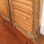 Pair of pickled wooden shutters