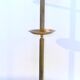 Retro night valet in brass and wood in Neoclassical style
