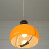Vintage orange pendant light in mid-century modern style hanging lamp 1970