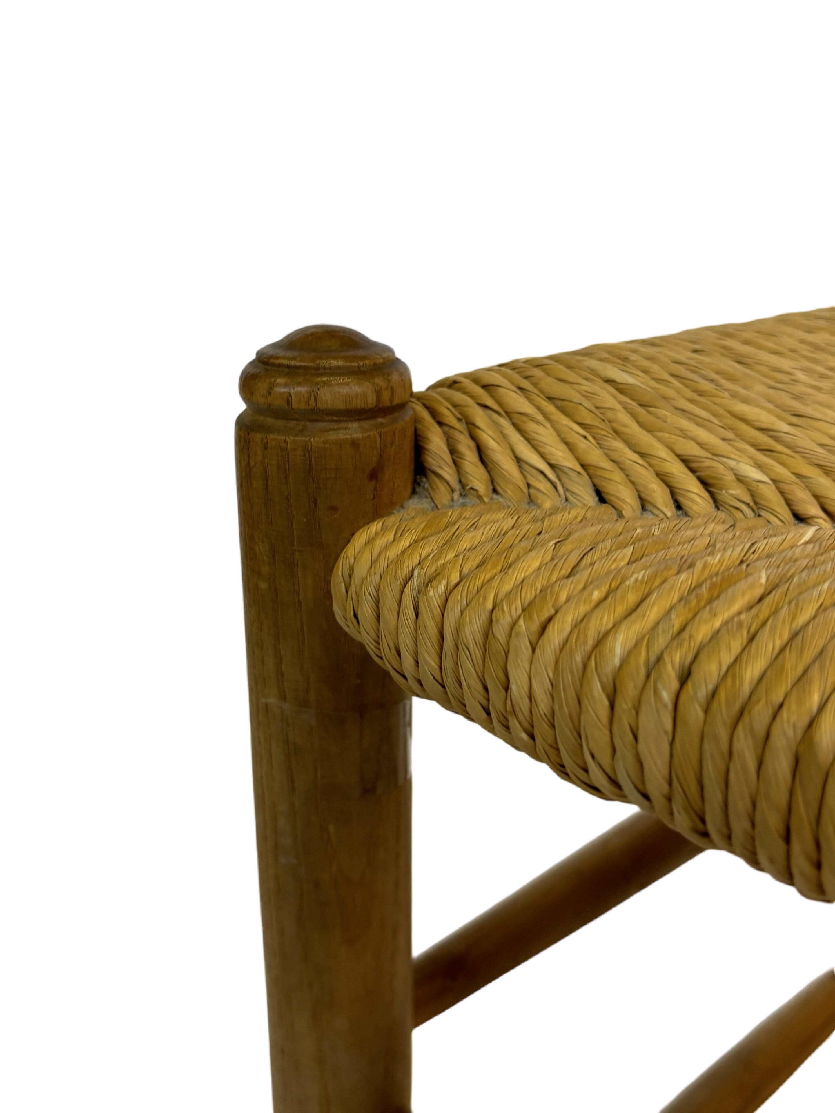 Vintage Danish papercord stool rope beech mid century '60s design