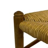 Vintage Danish papercord stool rope beech mid century '60s design