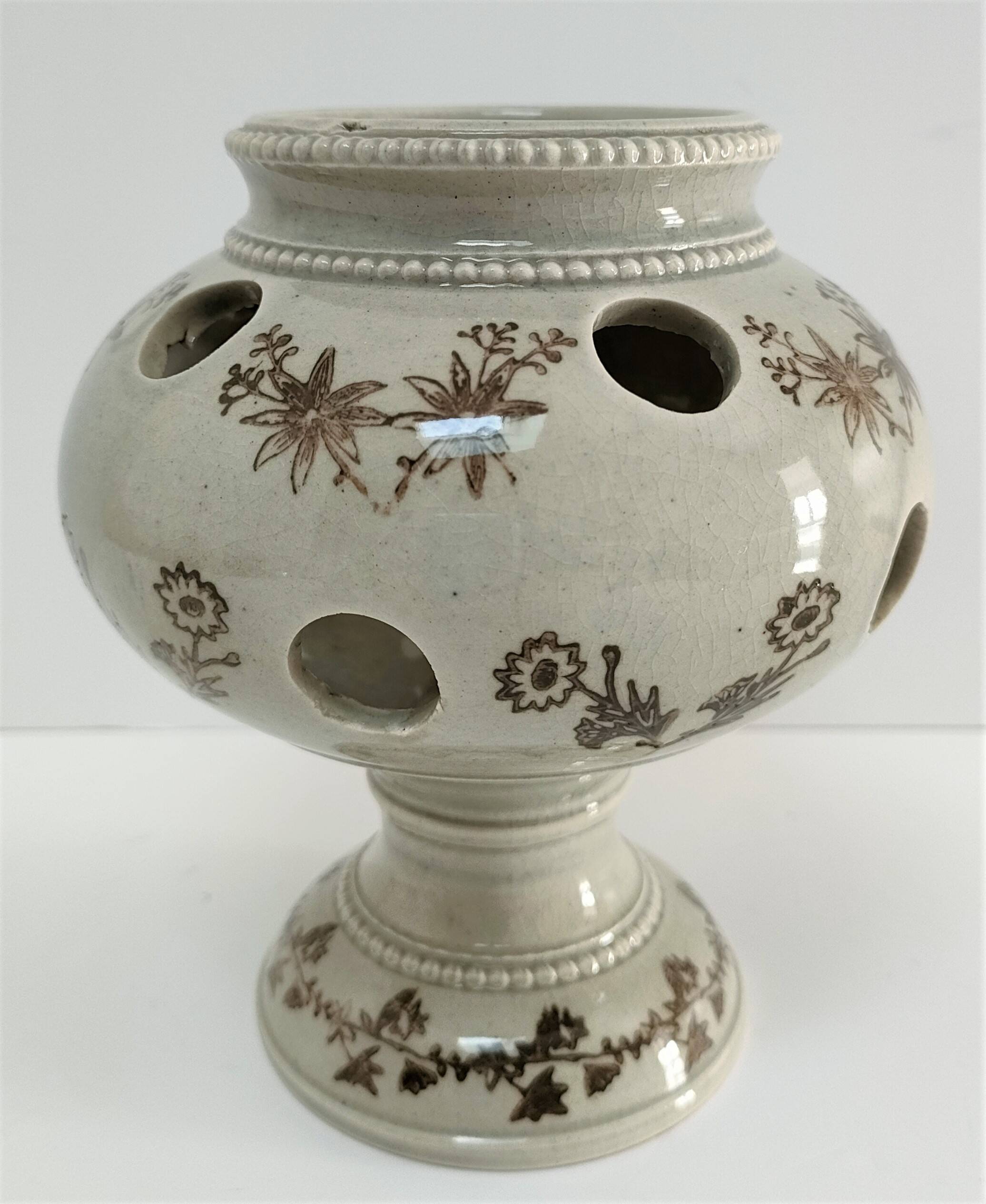 Three Saint-Uze ceramic tealight candle holders, early 20th century