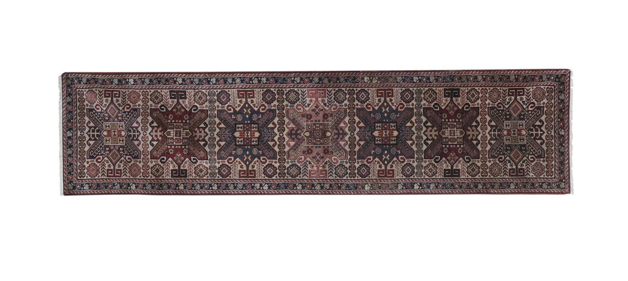 Vintage Turkish hallway rug 77x305 cm