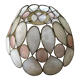 Lampshade in pink and grey iridescent mother-of-pearl