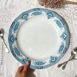 Vintage round dish Terre de fer ONNAING model "PRINTEMPS"