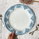 Vintage round dish Terre de fer ONNAING model "PRINTEMPS"