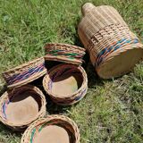 Wicker and scoubidou set